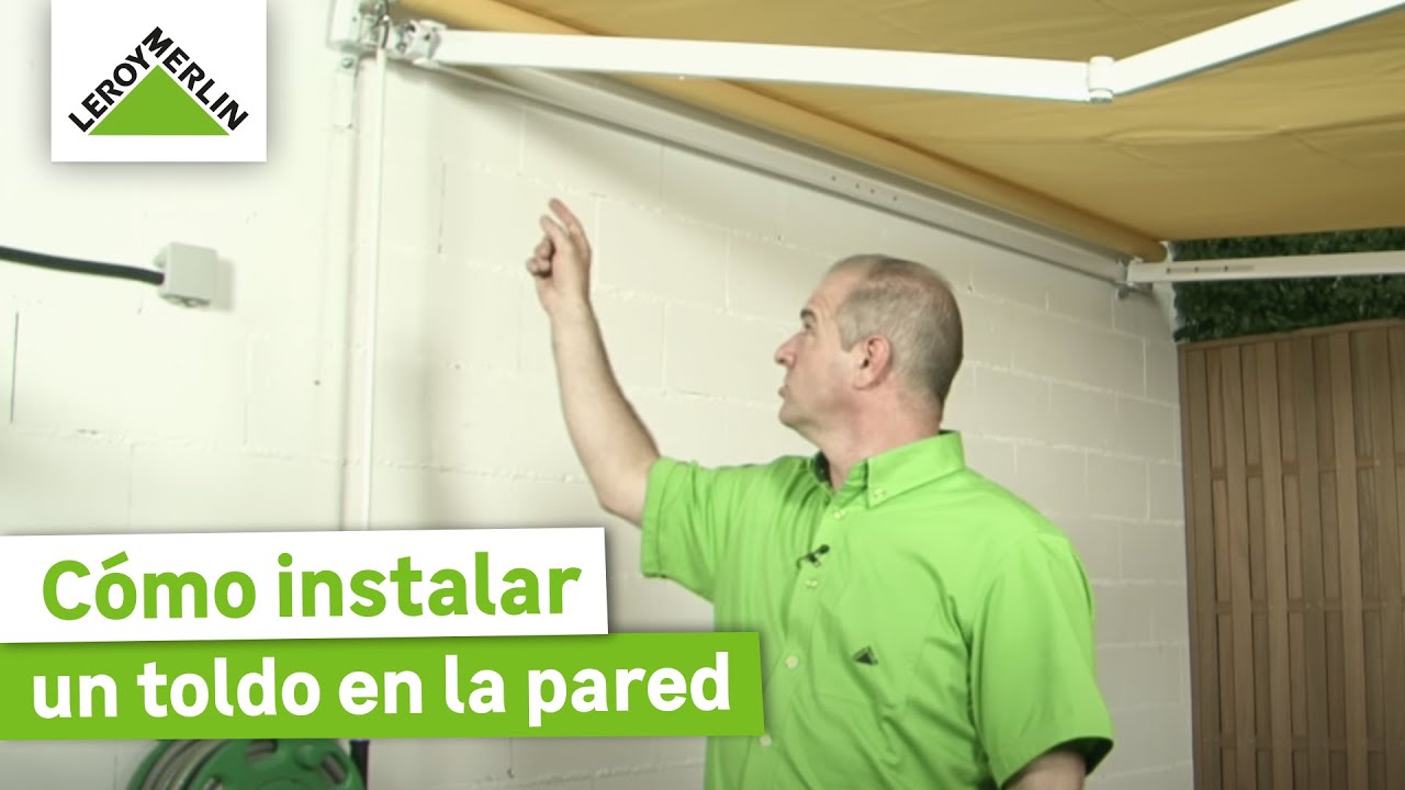 como anclar un toldo a la pared