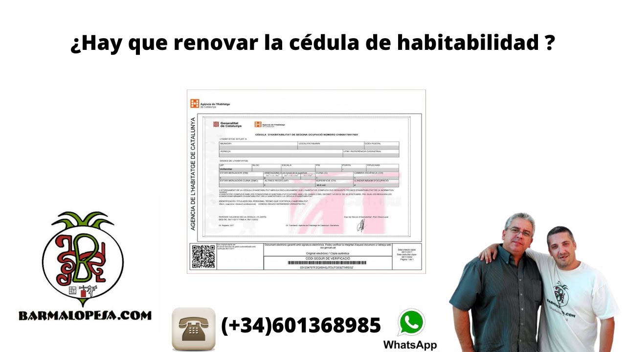 es obligatorio renovar la cédula de habitabilidad