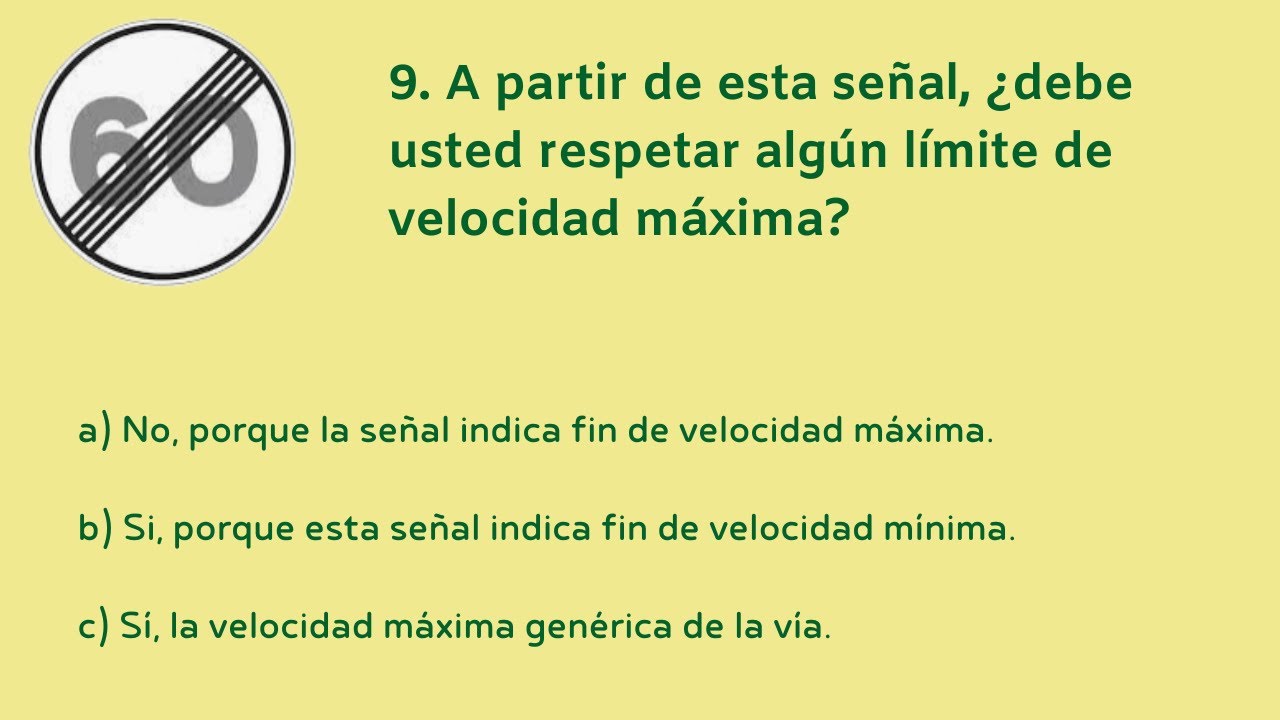estas señales indican la velocidad máxima