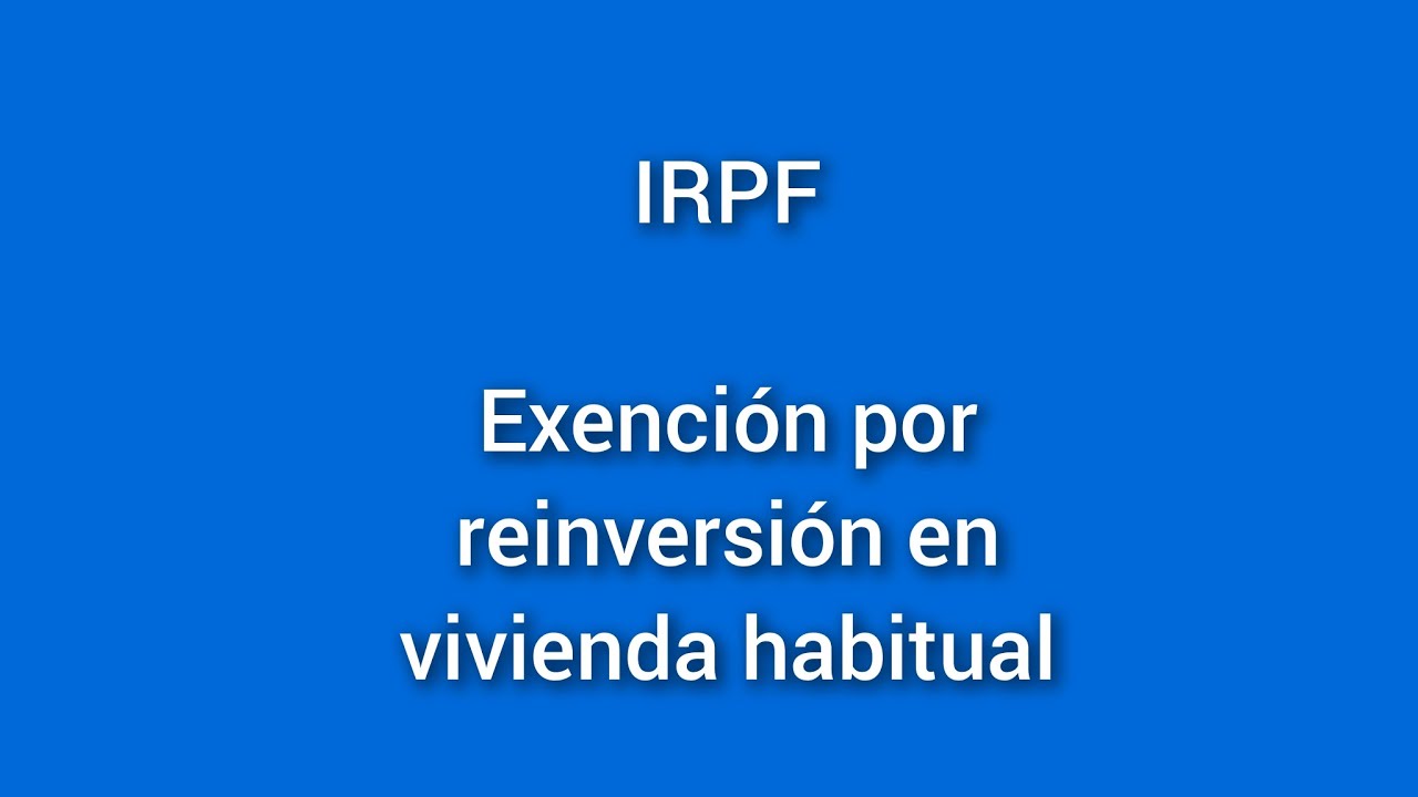 multa por no reinvertir en vivienda habitual