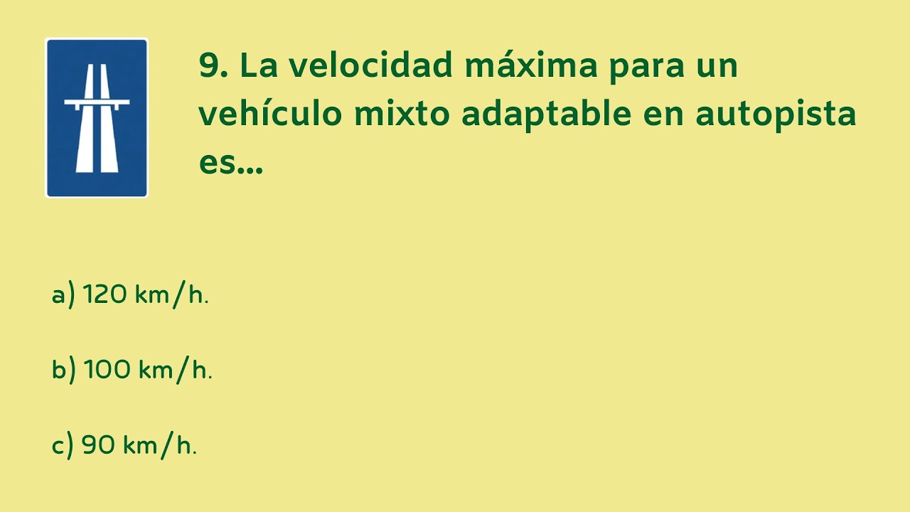 velocidad maxima para un vehiculo mixto adaptable en autopista