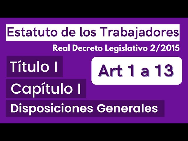 artículo 16 estatuto de los trabajadores