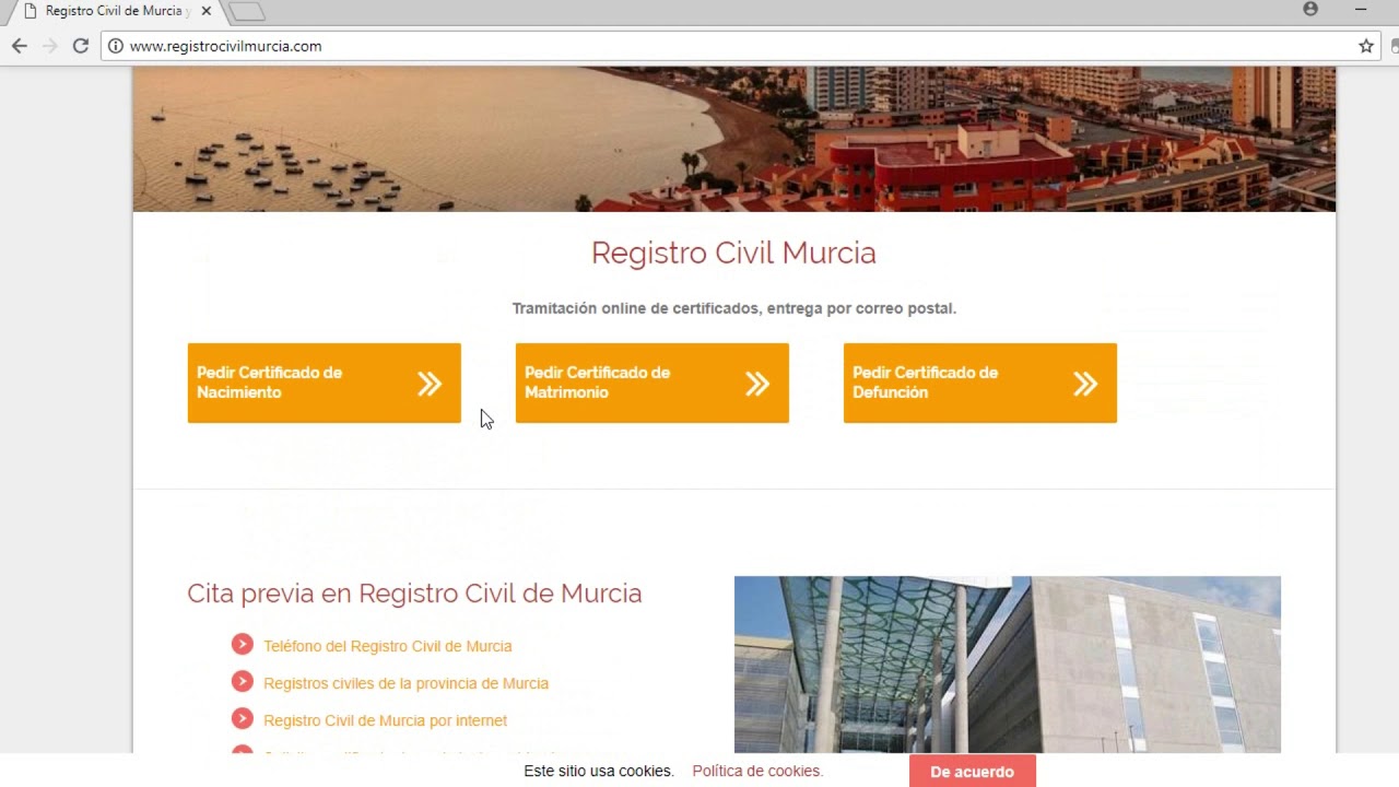 ciudad de la justicia murcia registro civil