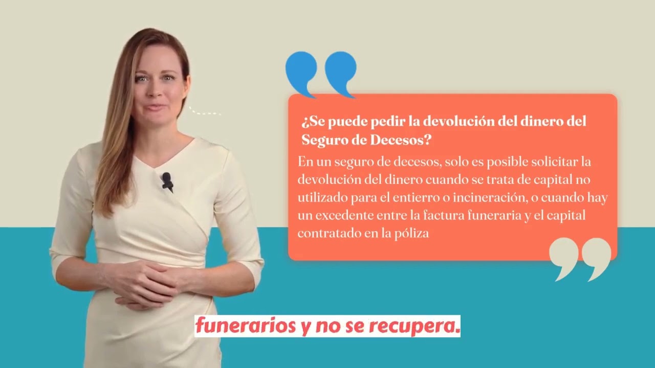 devolución dinero sobrante en una póliza de decesos