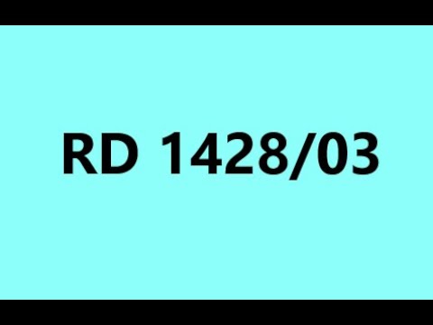 real decreto 1428 2003 21 noviembre
