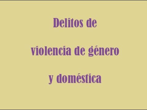 delito violencia de genero articulo codigo penal