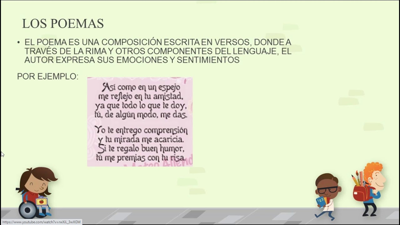 presentacion de ideas o sentimientos de un poema