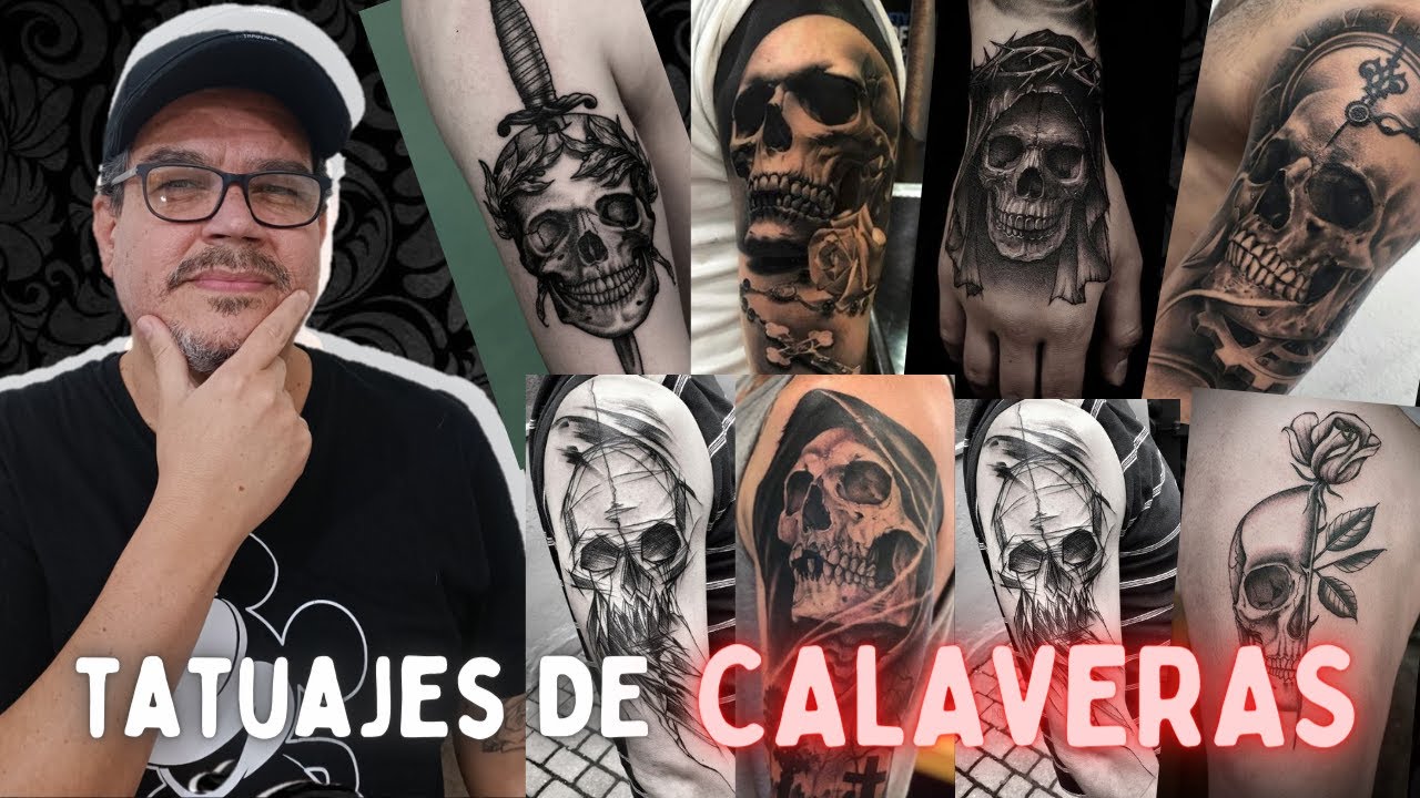 tatuajes en la mano para hombre de calaveras