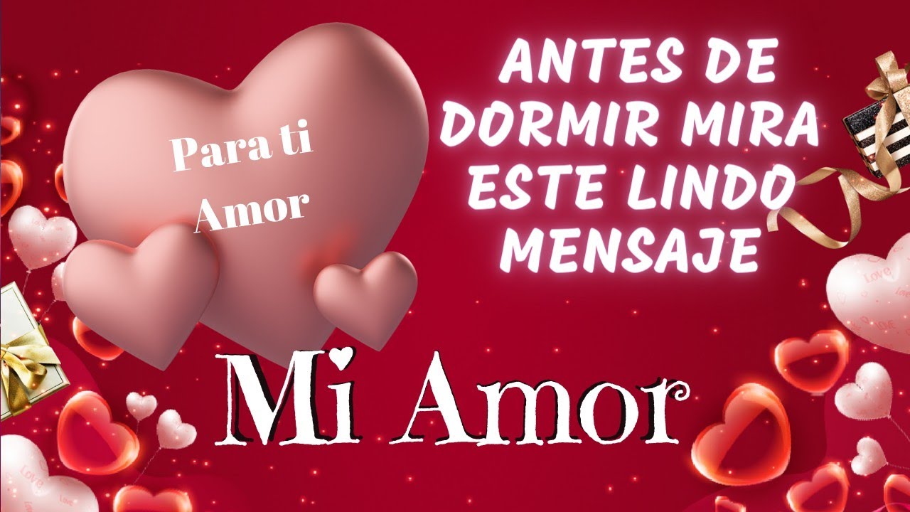 buenas noches mi amor que tengas dulces sueños
