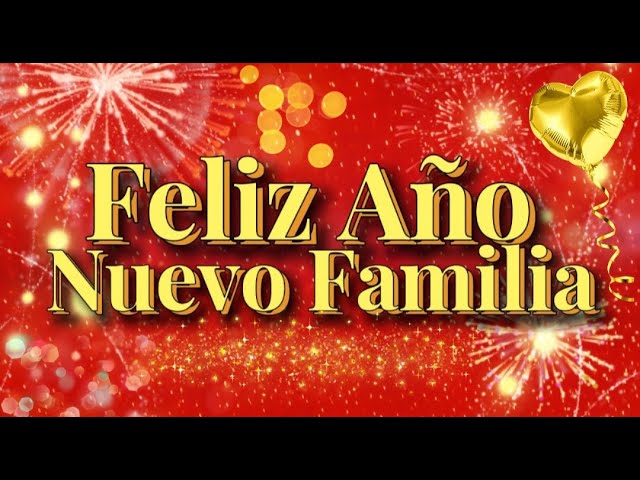buenos deseos de año nuevo para la familia