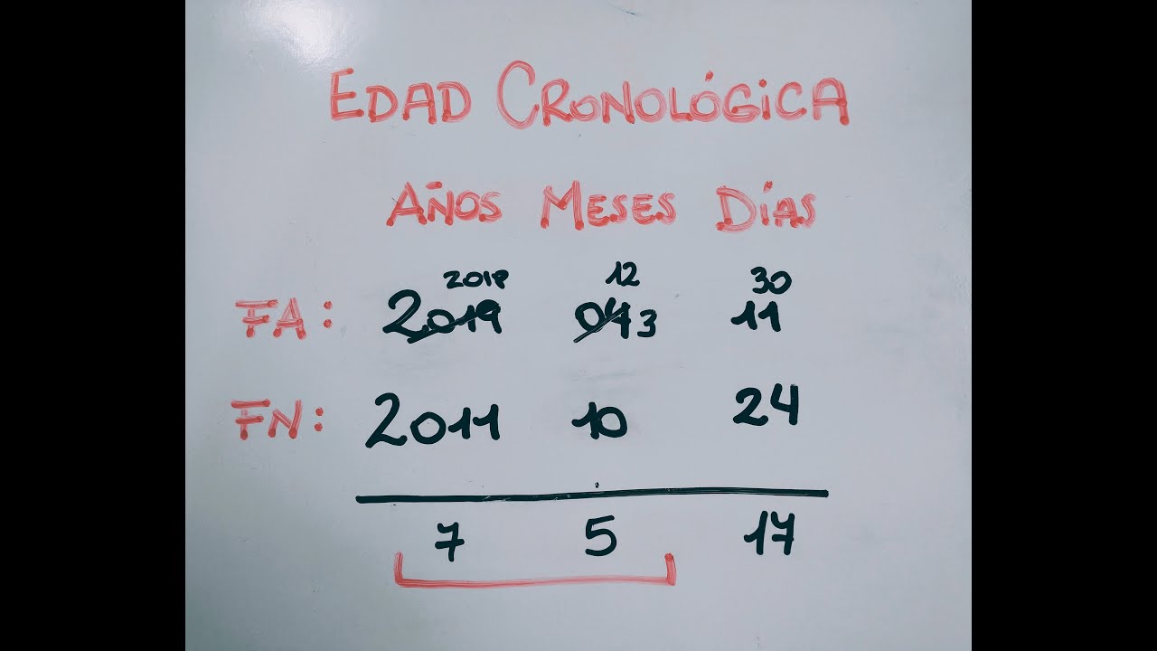como calcular la edad de una persona matematicamente