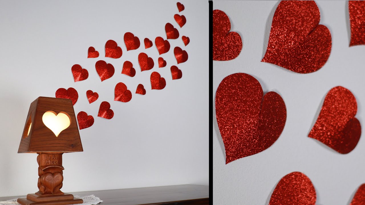 como decorar las paredes de mi cuarto con corazones