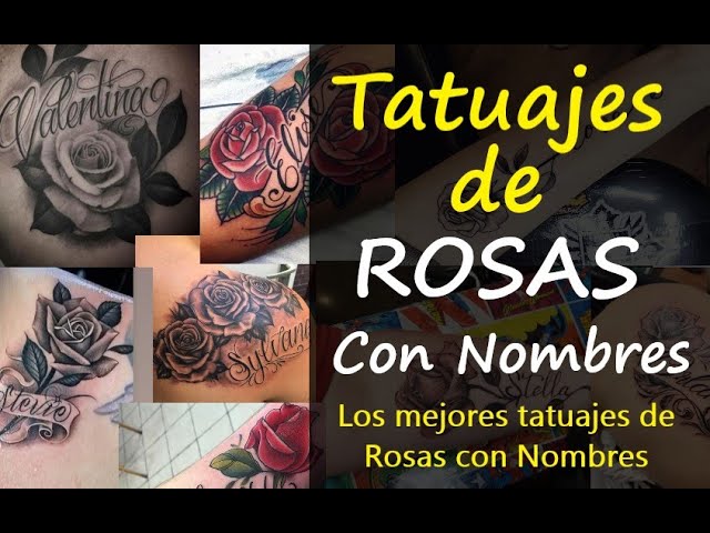 tatuajes de rosas con nombres para hombres en el pecho