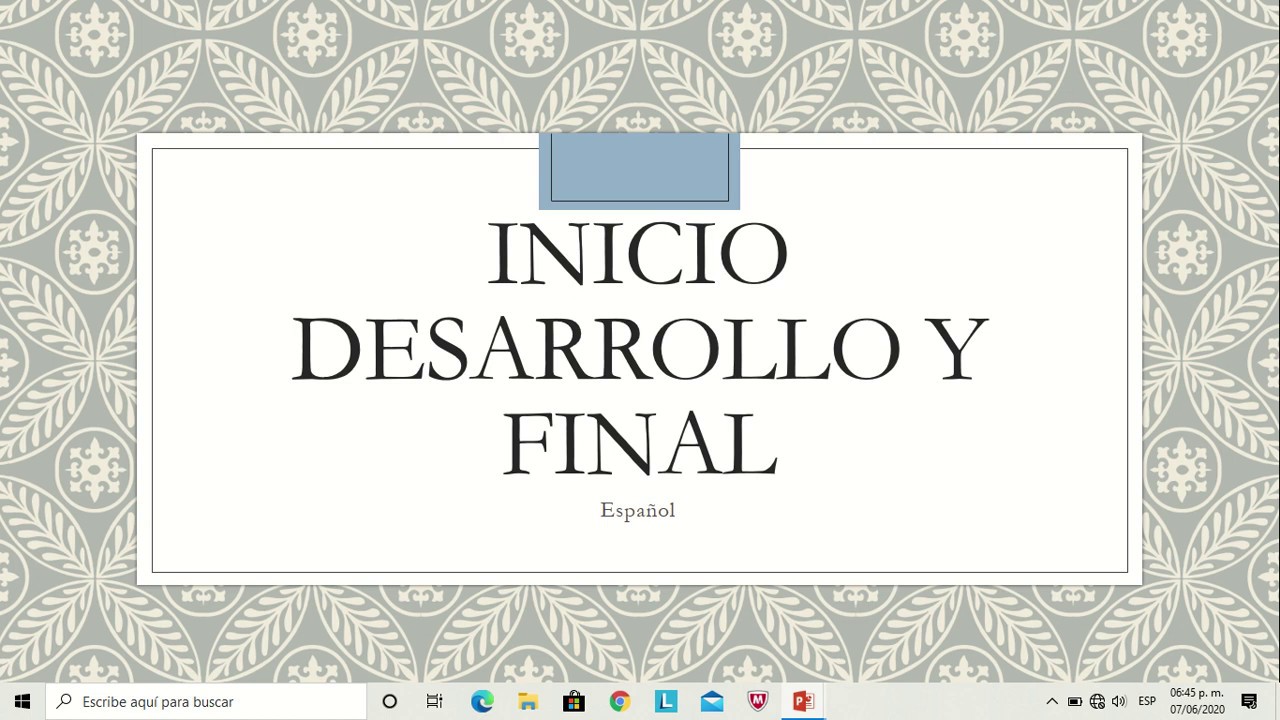un cuento que tenga inicio desarrollo y final