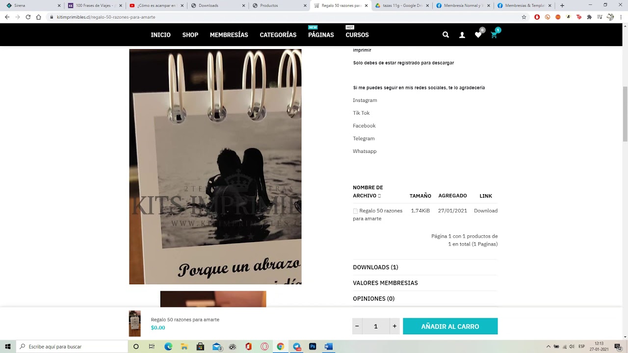 50 razones por las que te amo regalo