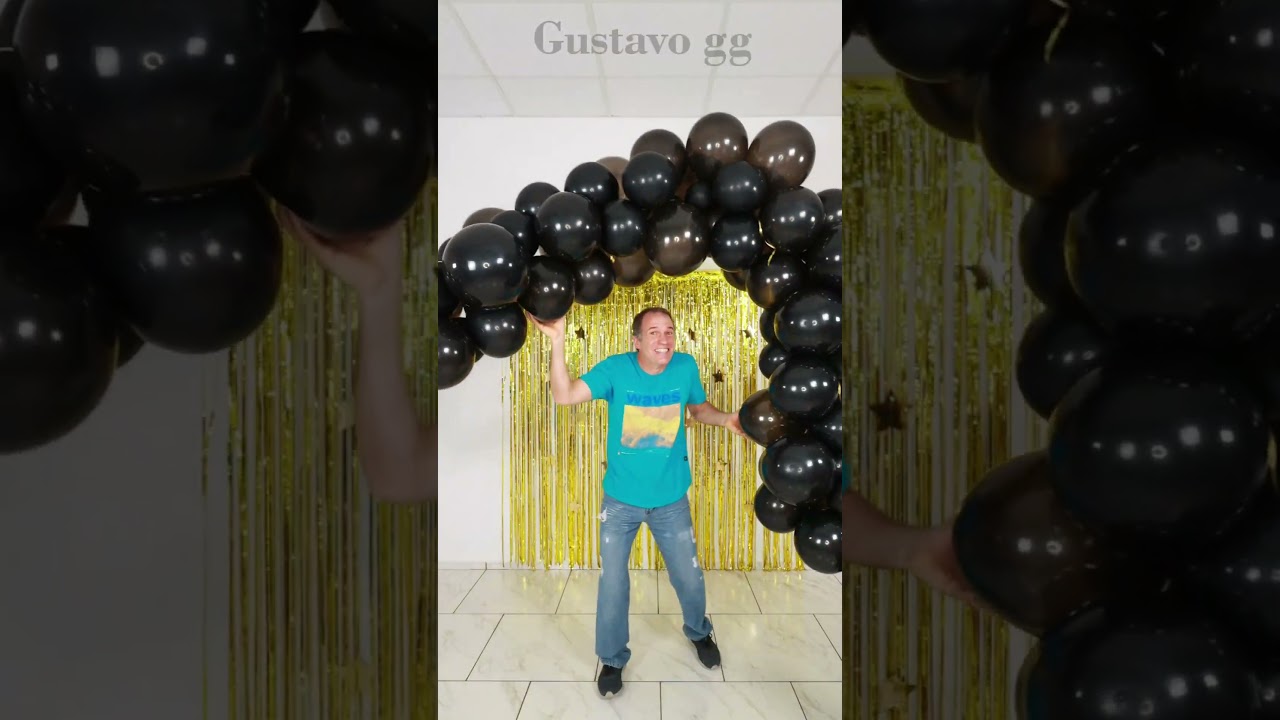 decoración con globos para cumpleaños de hombres adultos