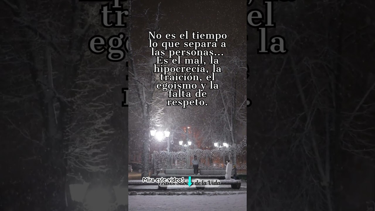 no es el tiempo es la persona frase