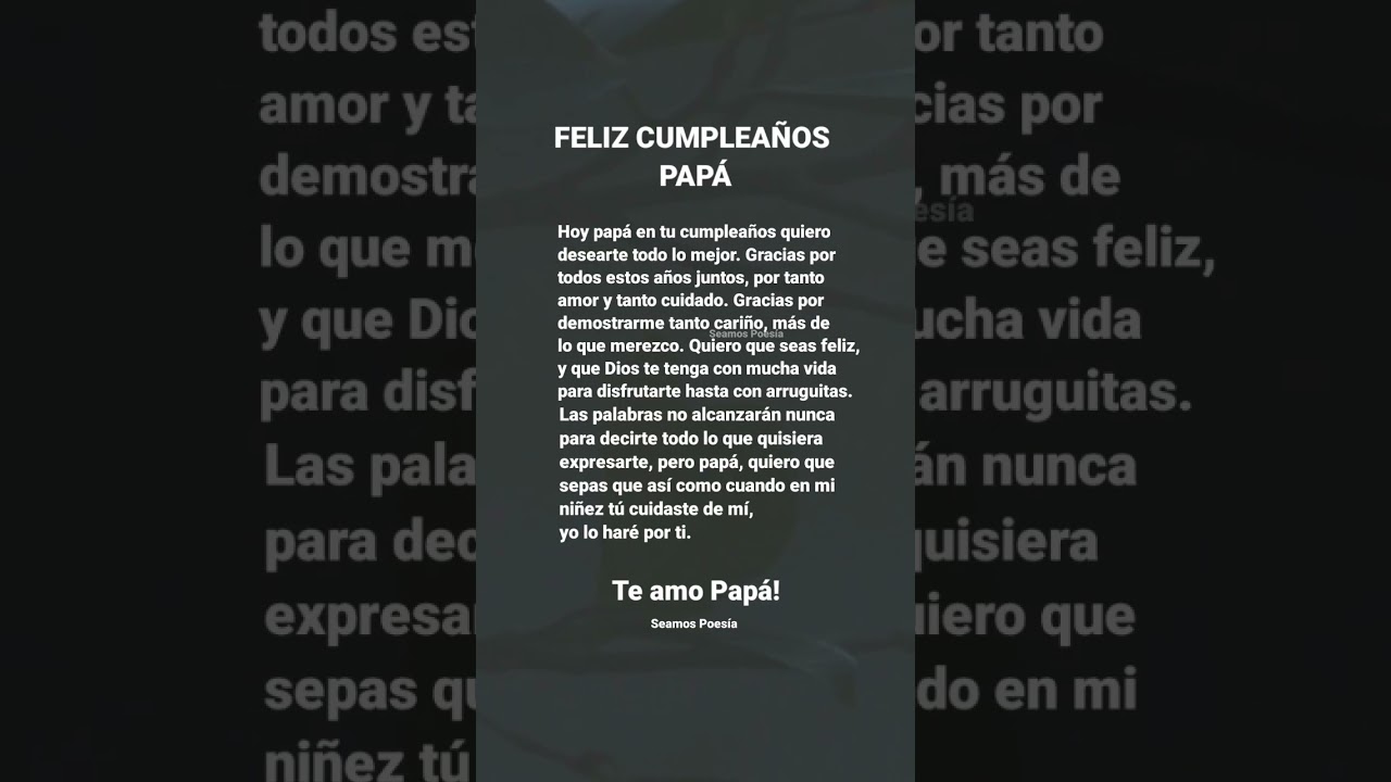 palabras para decirle a tu papa en su cumpleaños