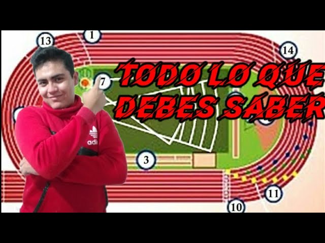 pista de atletismo con sus medidas y carriles