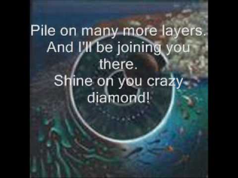 shine on you crazy diamond pink floyd letra