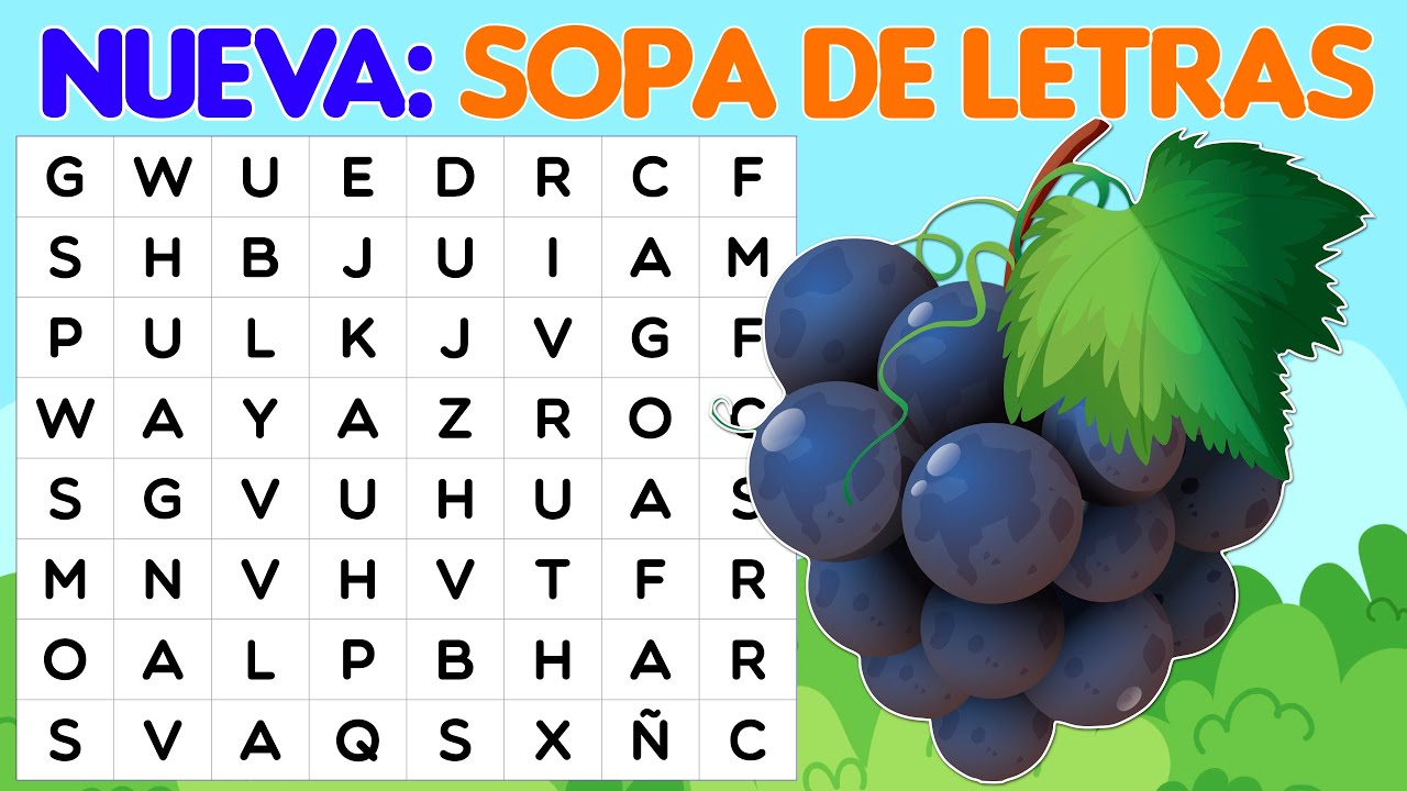 sopa de letras para niños de quinto grado