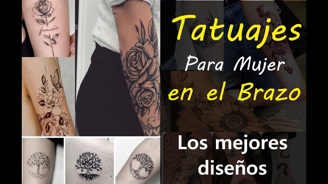 tatuajes de rosas en el brazo para mujeres pequeños