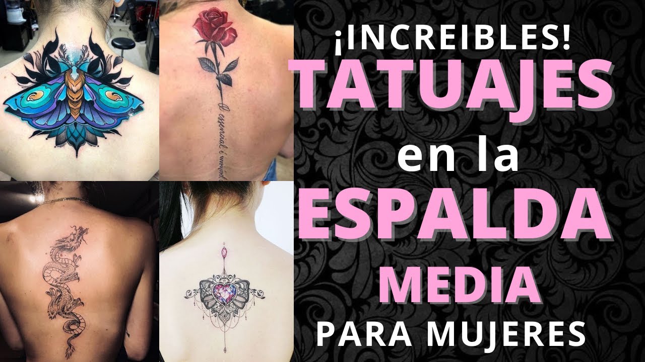 tatuajes en la espalda para mujer a color