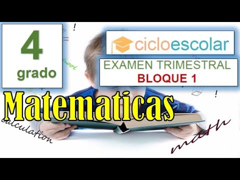examen del bloque cuatro de primer grado de primaria