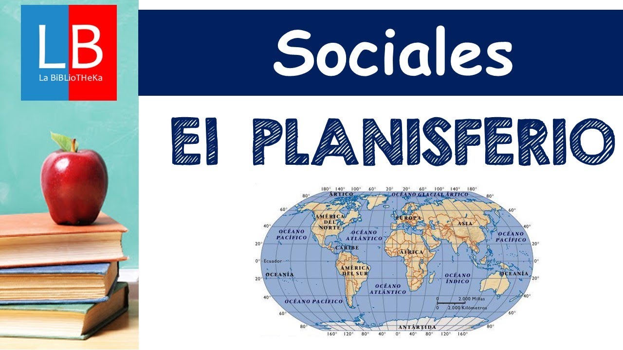 planisferio con division politica y nombres a color
