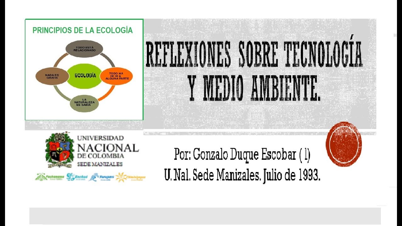 reflexion sobre la tecnologia y el medio ambiente